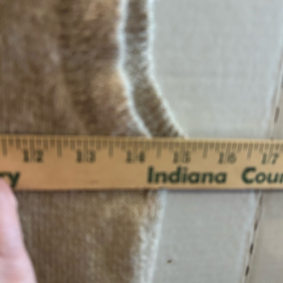 RUSS PETITES khaki button up vest vintage mohair wool blend size small - Picture 8 of 9